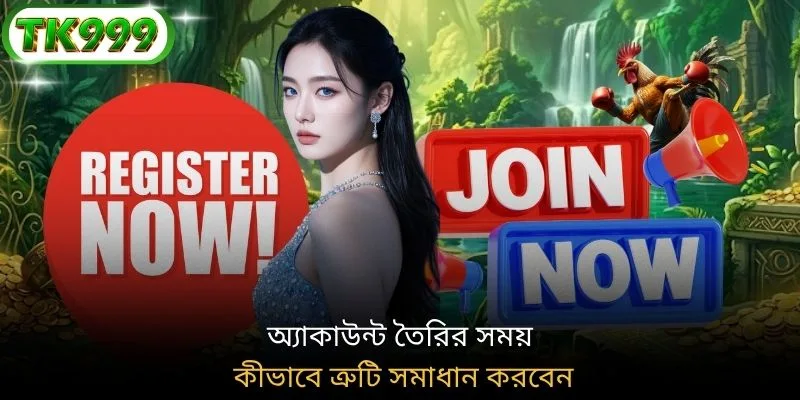 অ্যাকাউন্ট তৈরির সময় কীভাবে ত্রুটি সমাধান করবেন