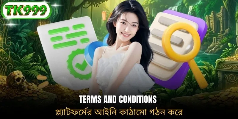 Terms and Conditions প্ল্যাটফর্মের আইনি কাঠামো গঠন করে