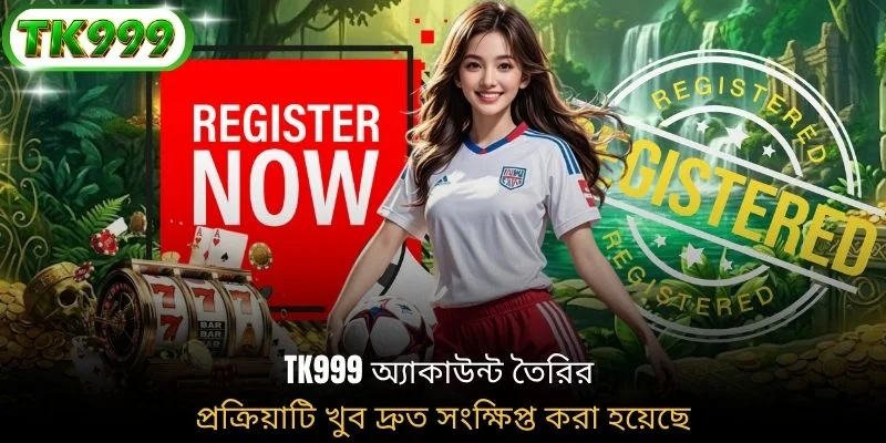 TK999 অ্যাকাউন্ট তৈরির প্রক্রিয়াটি খুব দ্রুত সংক্ষিপ্ত করা হয়েছে