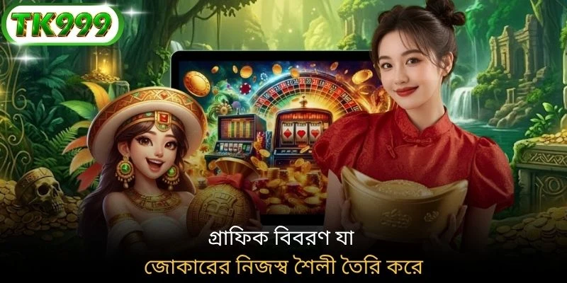 গ্রাফিক বিবরণ যা জোকারের নিজস্ব শৈলী তৈরি করে